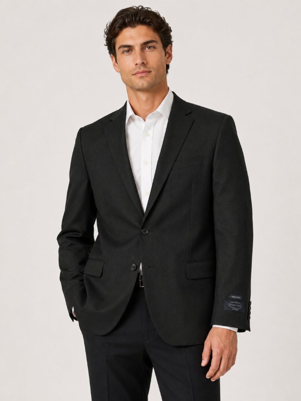 Pronto Uomo Platinum Black Executive Fit Suit Jacket Blazer Men’s Sport Coat 54R